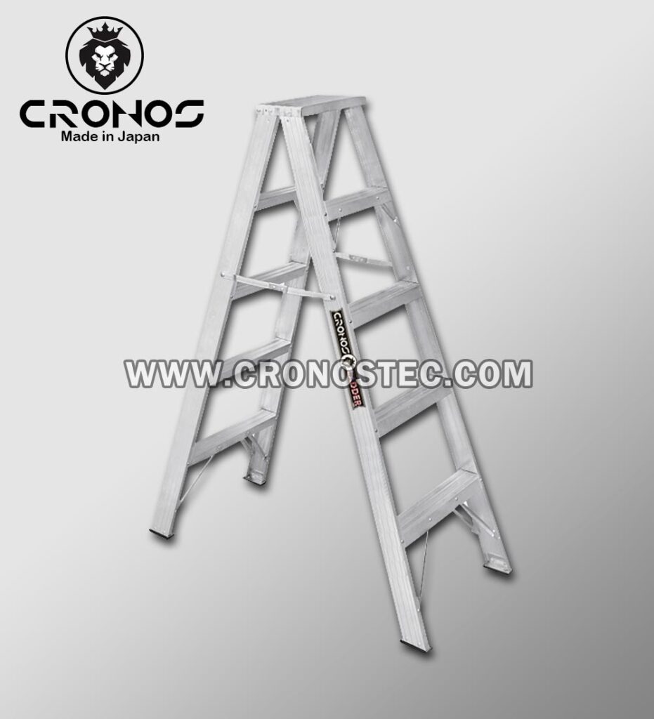 Escalera Tijera Doble Acceso De Aluminio 2.10 M/ 7 P.