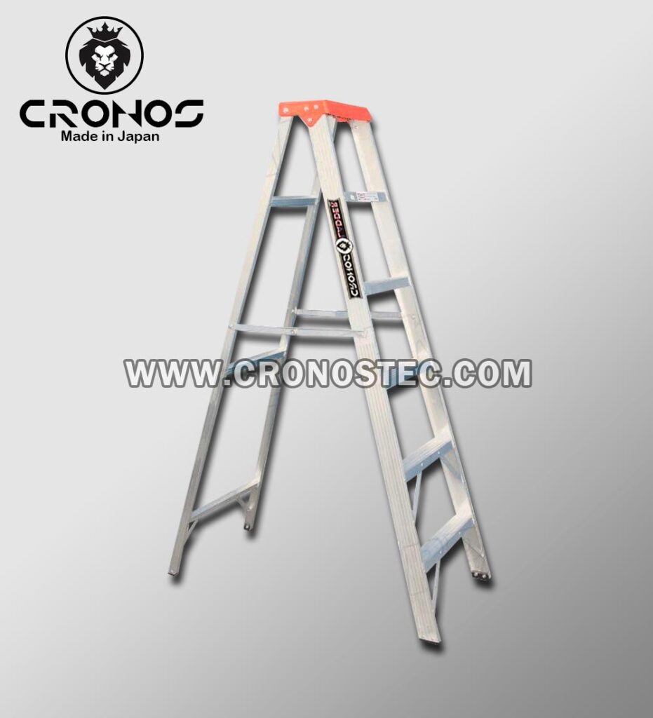 Escalera Tijera Simple Acceso De Aluminio 2.10 M/ 7 P.